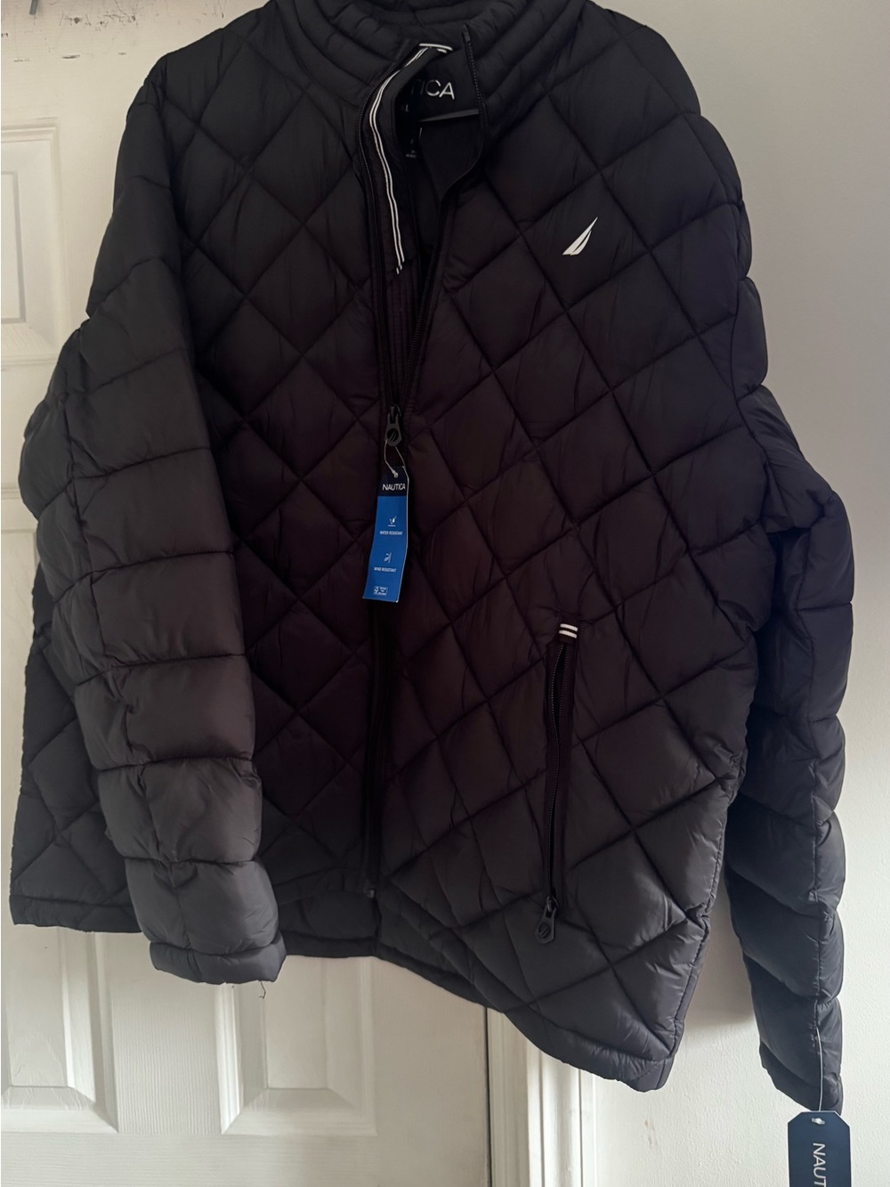 Nautica Charcoal Quilted Puffer Jacket